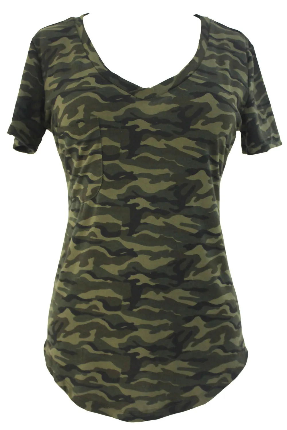 Army Print Pocket Top