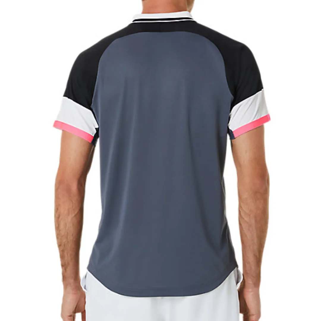 Asics Men Match Polo-Shirt - Black/Carrier Grey