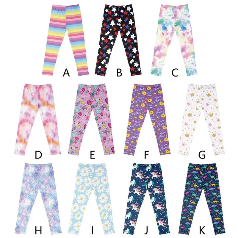 Baby Girl 2-12Y Heart Love Pencil Leggings