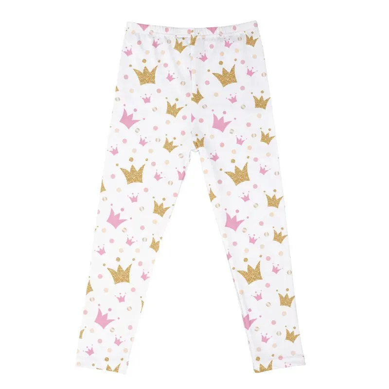 Baby Girl 2-12Y Heart Love Pencil Leggings