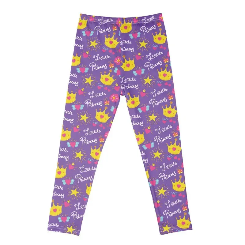 Baby Girl 2-12Y Heart Love Pencil Leggings