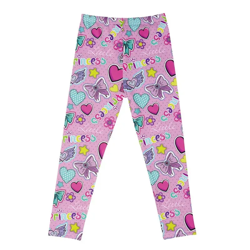 Baby Girl 2-12Y Heart Love Pencil Leggings