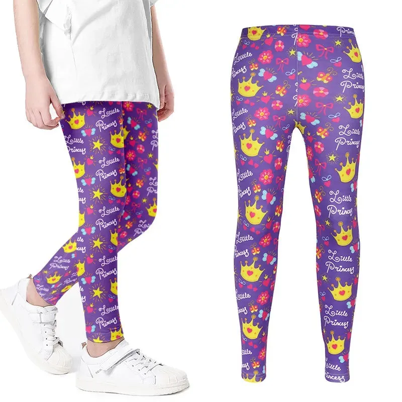 Baby Girl 2-12Y Heart Love Pencil Leggings