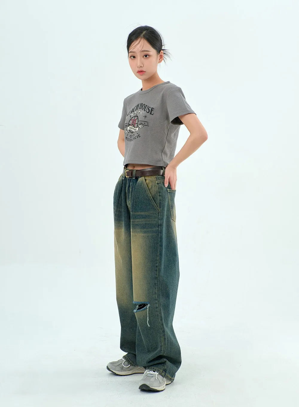 Baggy Dark Wash Jeans BY308