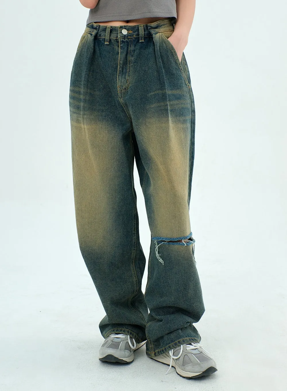 Baggy Dark Wash Jeans BY308