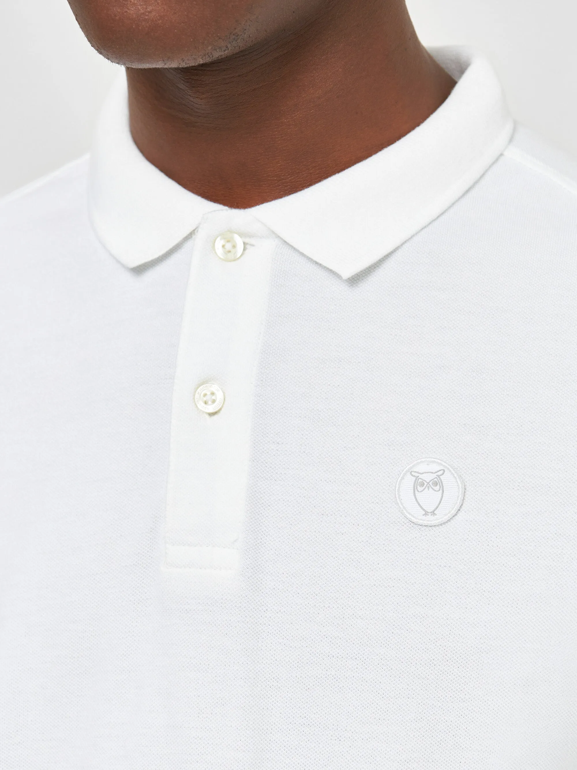 Basic badge polo - Bright White