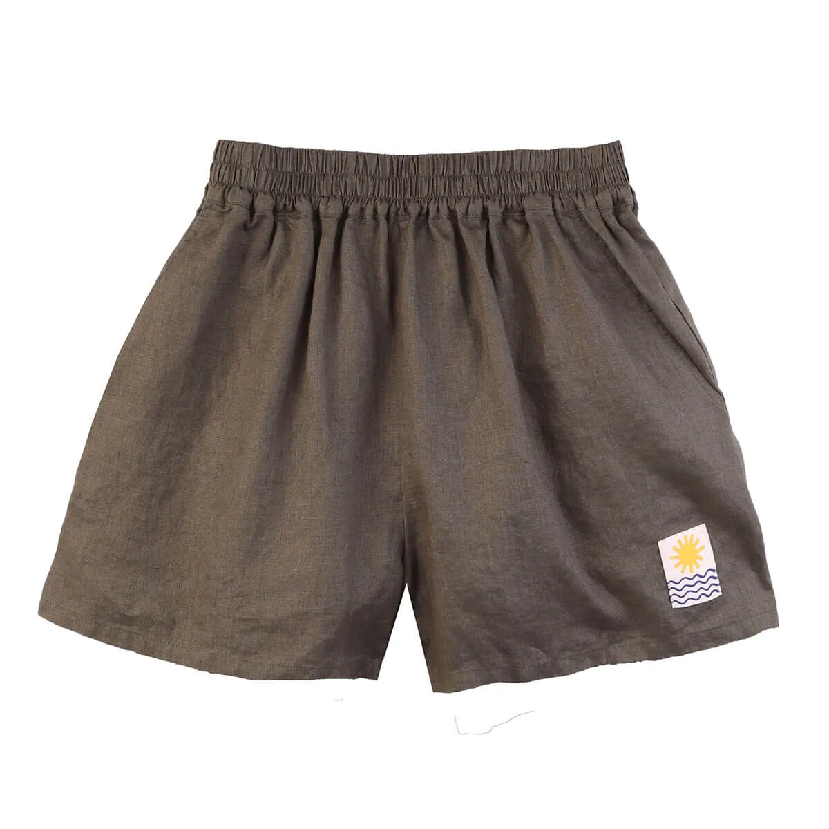 Basic Linen Shorts in Moss by L.F.Markey - Last Ones In Stock - UK 10-12