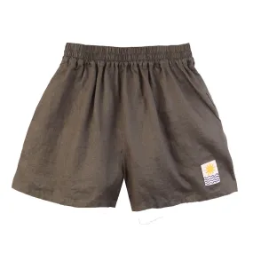 Basic Linen Shorts in Moss by L.F.Markey - Last Ones In Stock - UK 10-12