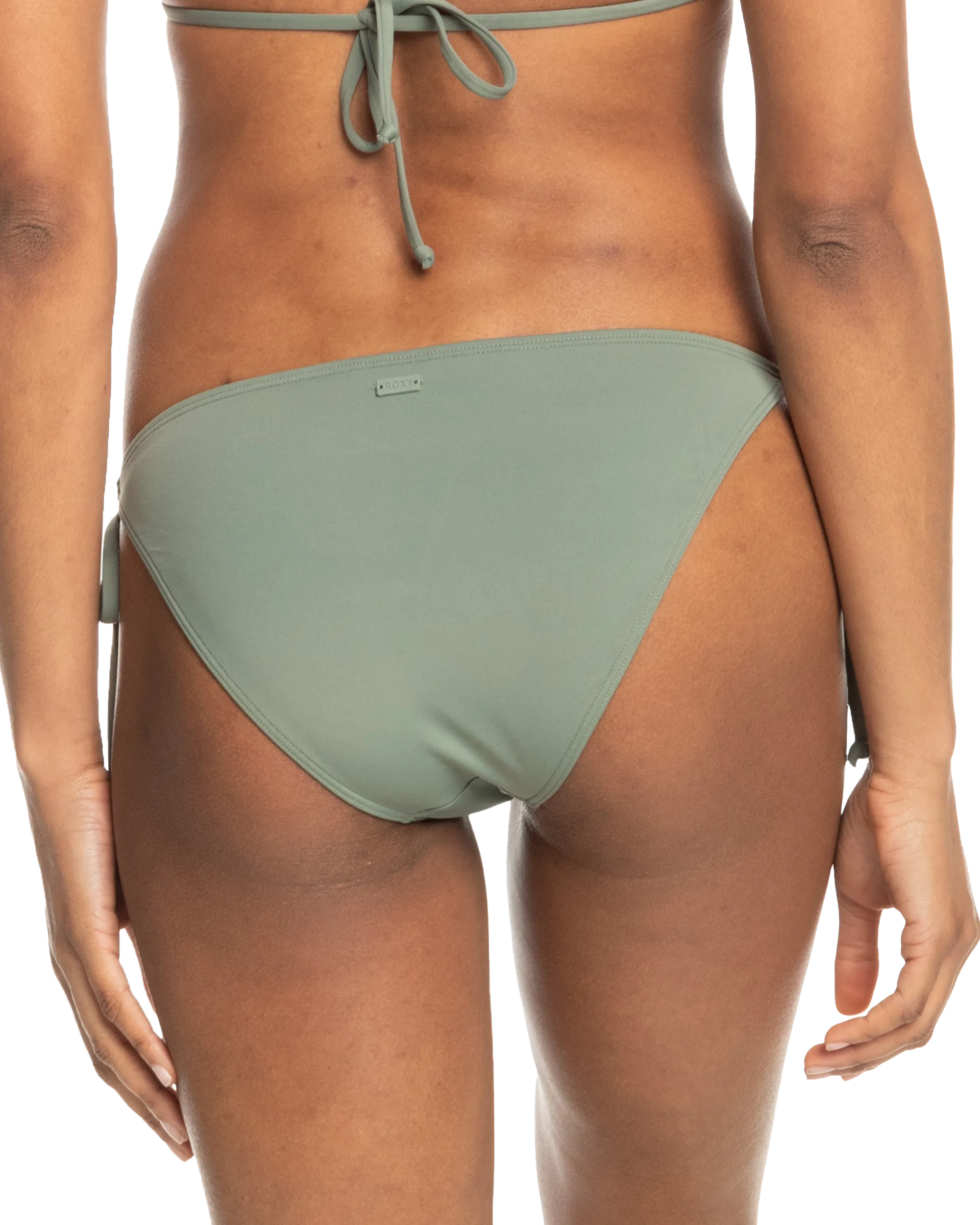 Beach Classics Tie Bikini Bottoms in Agave Green