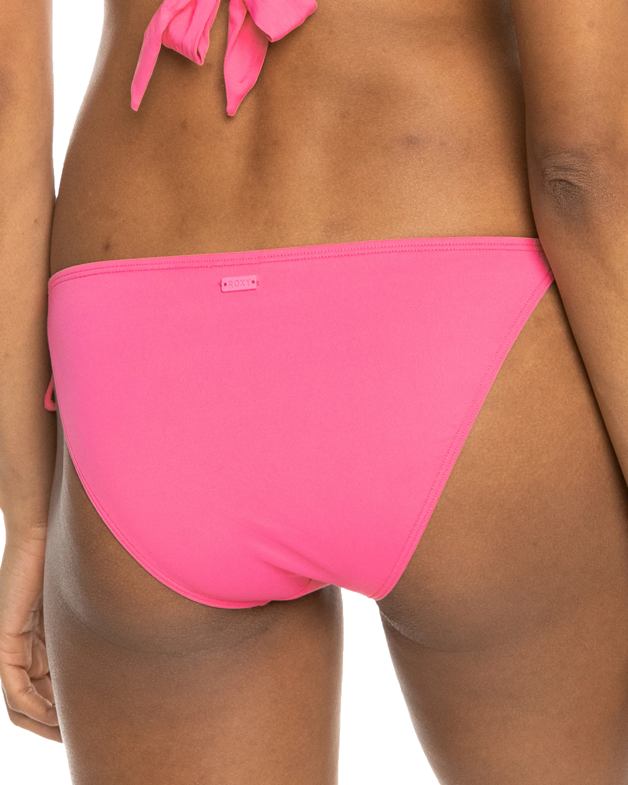 Beach Classics Tie Bikini Bottoms in Shocking Pink