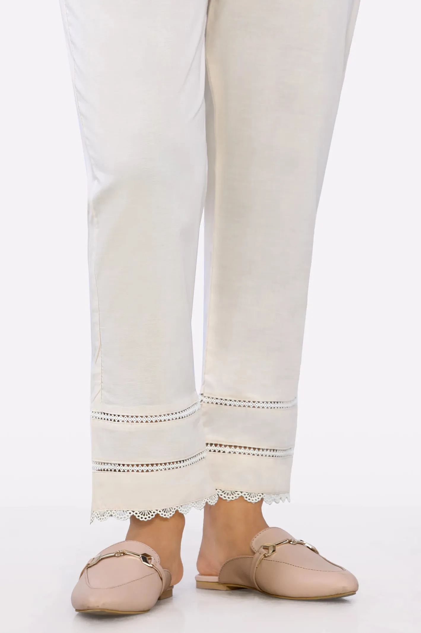 Beige Lace Trouser