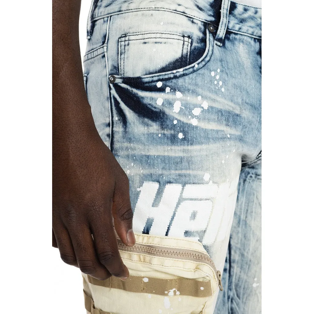 Big and Tall - Utility  Fashion Jean Shorts - Harvey Blue