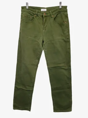 Bird Keepers Army Green Denim Jeans Size 8