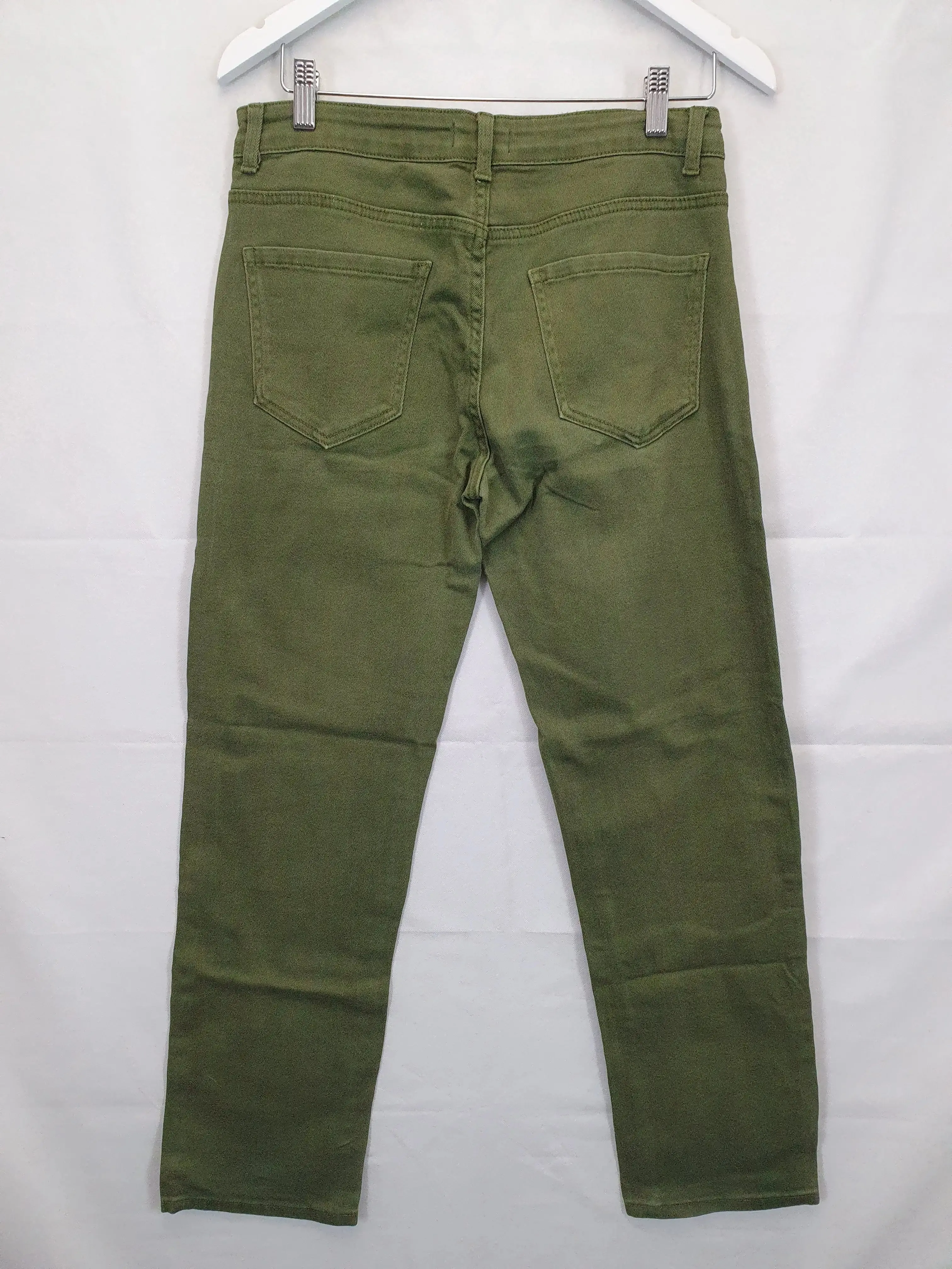 Bird Keepers Army Green Denim Jeans Size 8