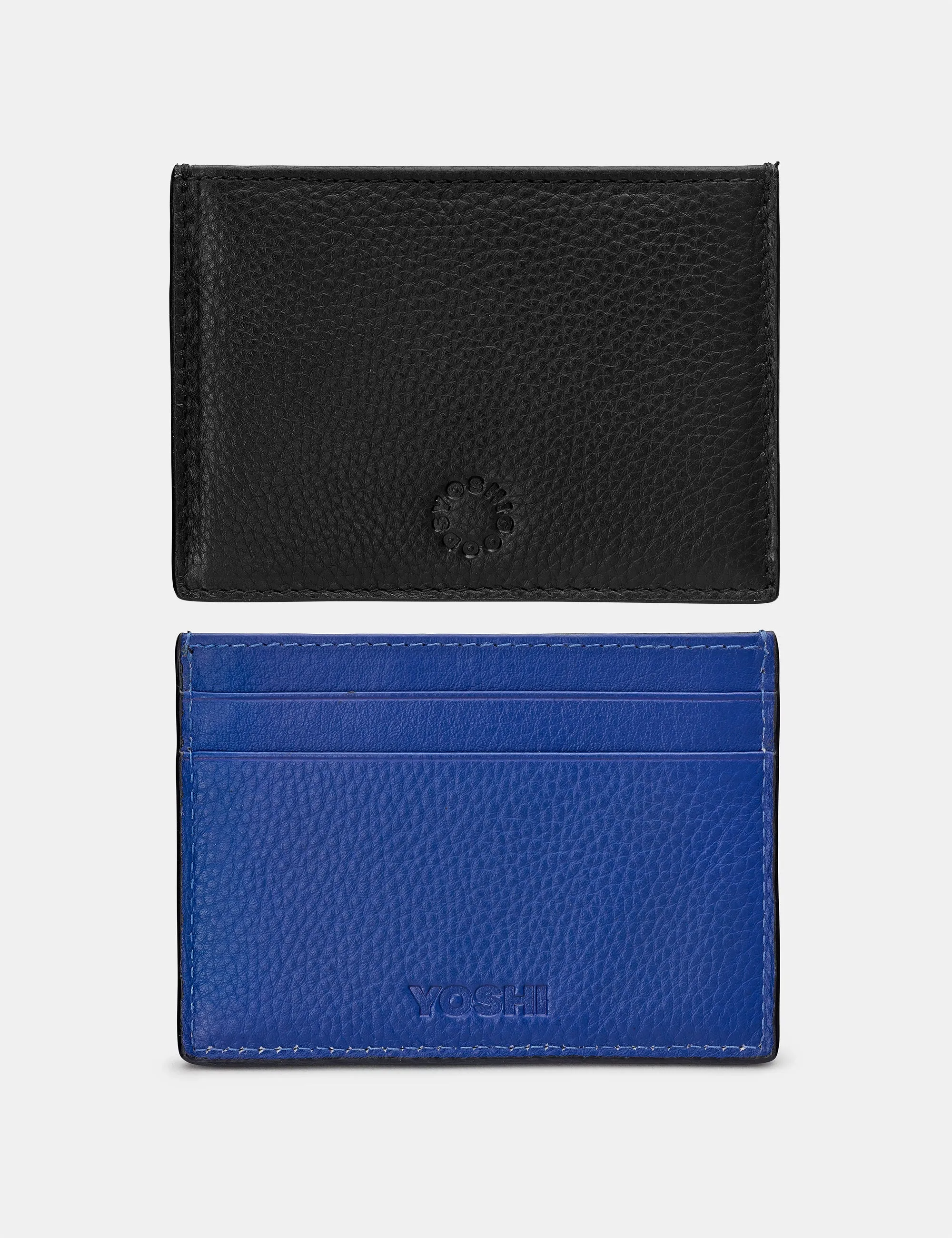 Black And Blue Leather Academy Card Holder