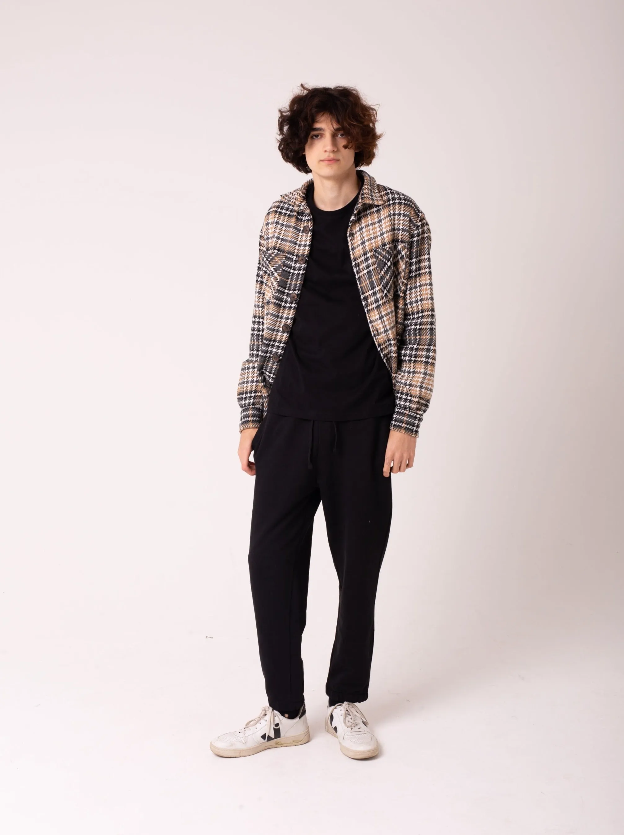 BLACK CAMEL CHECK JASON SHIRT