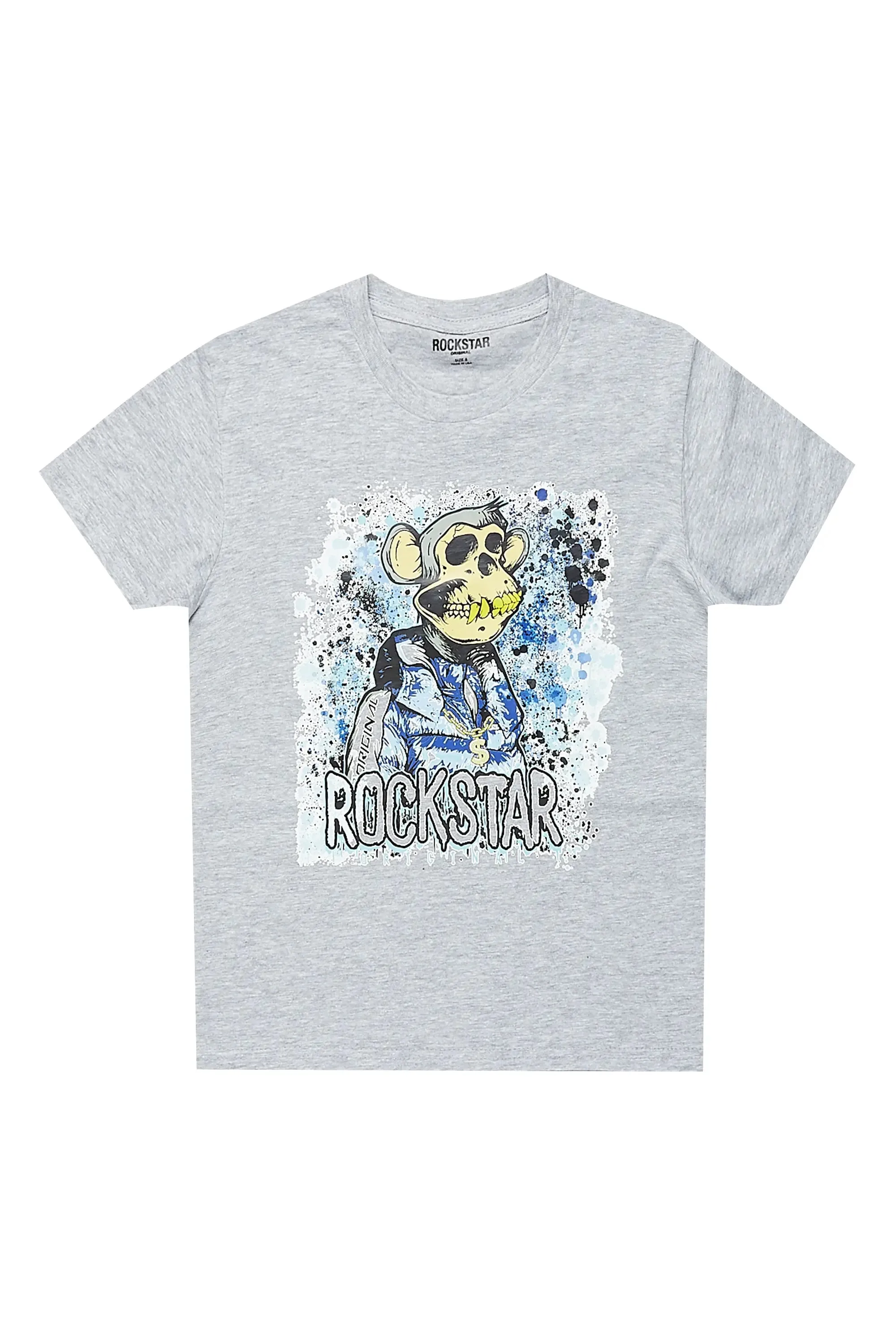 Boys Atlas Heather Grey Graphic T-Shirt