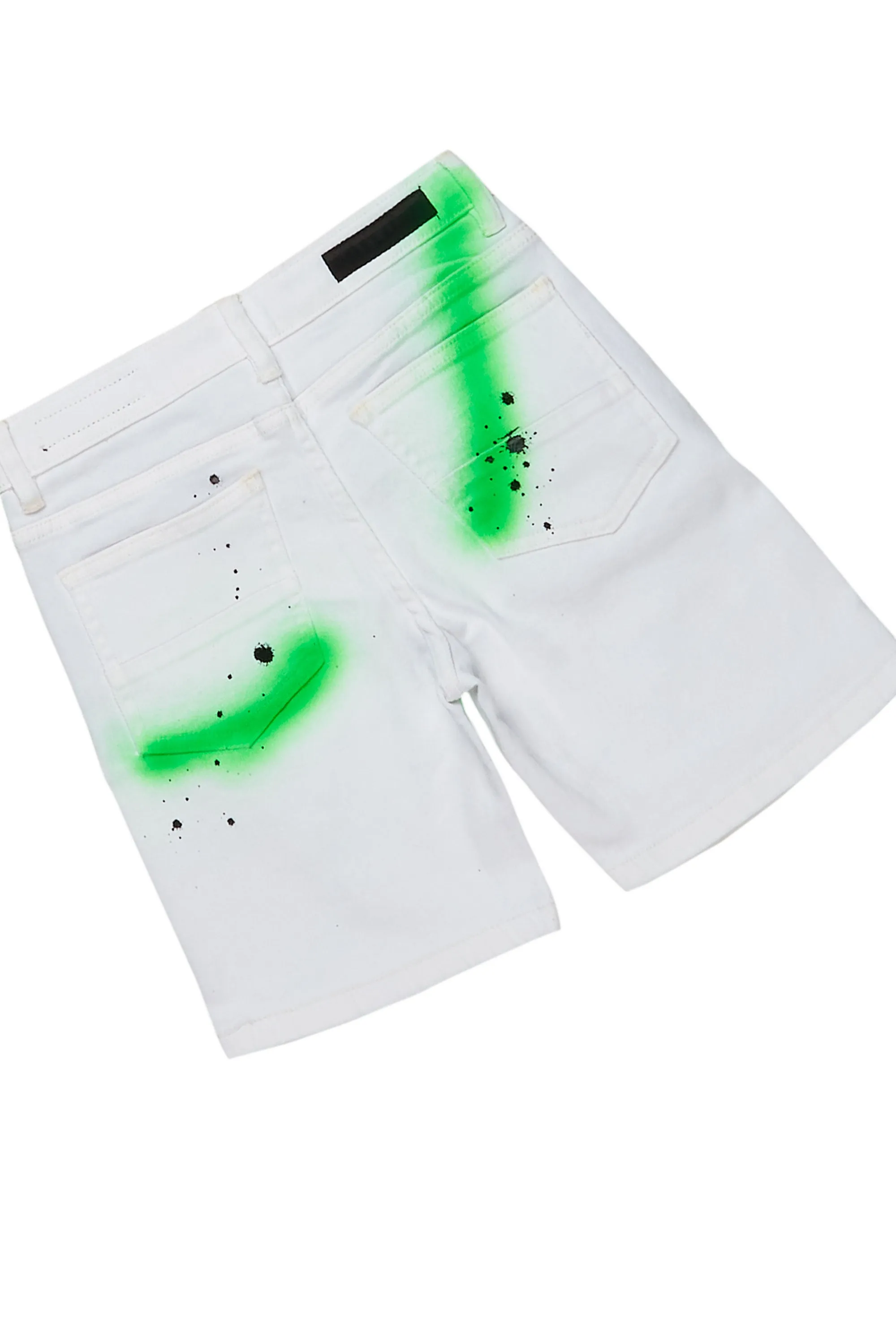 Boys Buck White/Green Short Set