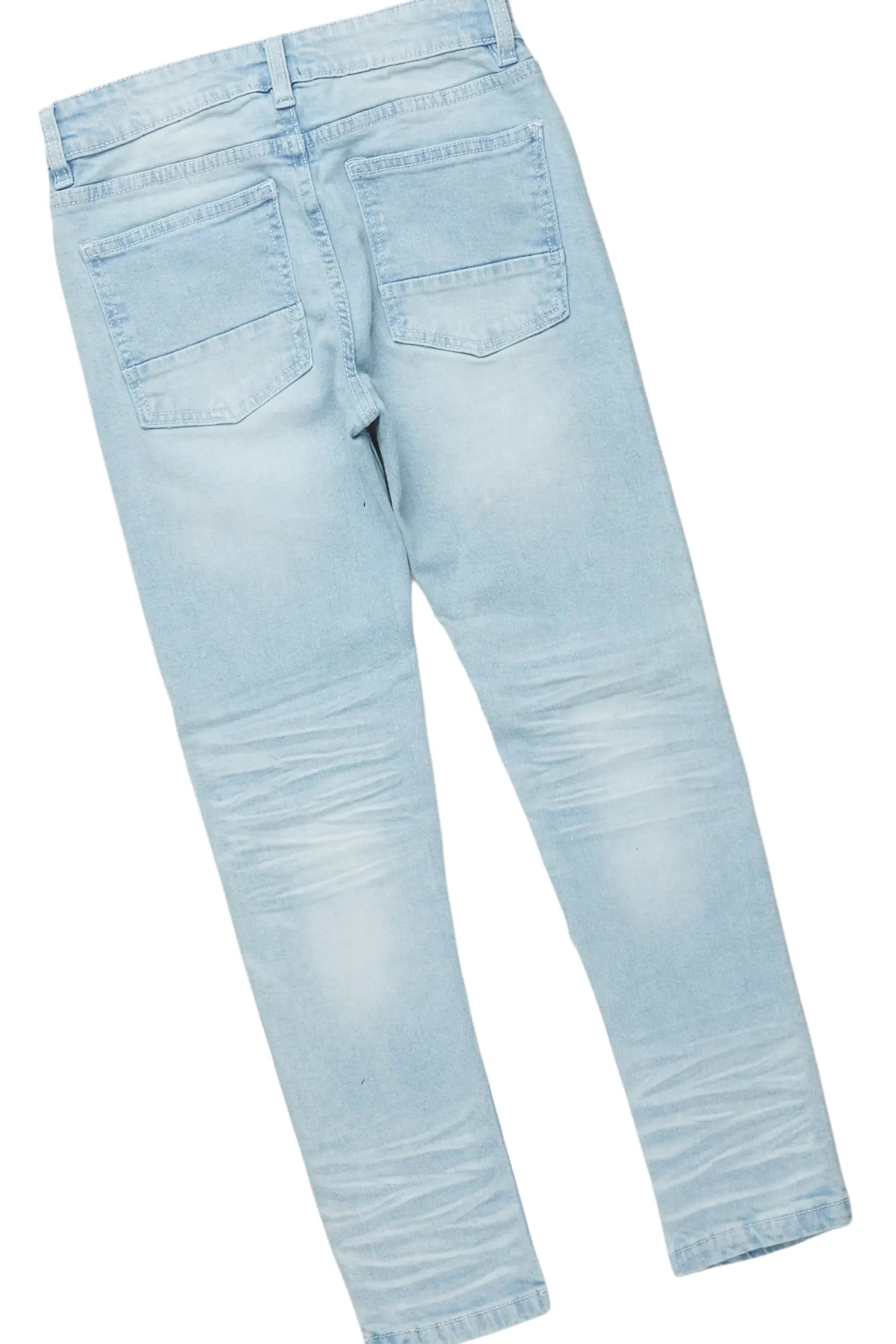 Boys Eddy White/Light Blue T-Shirt/Skinny Jean Set