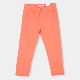 Boys Pant Cotton Chino Basic -ORANGE