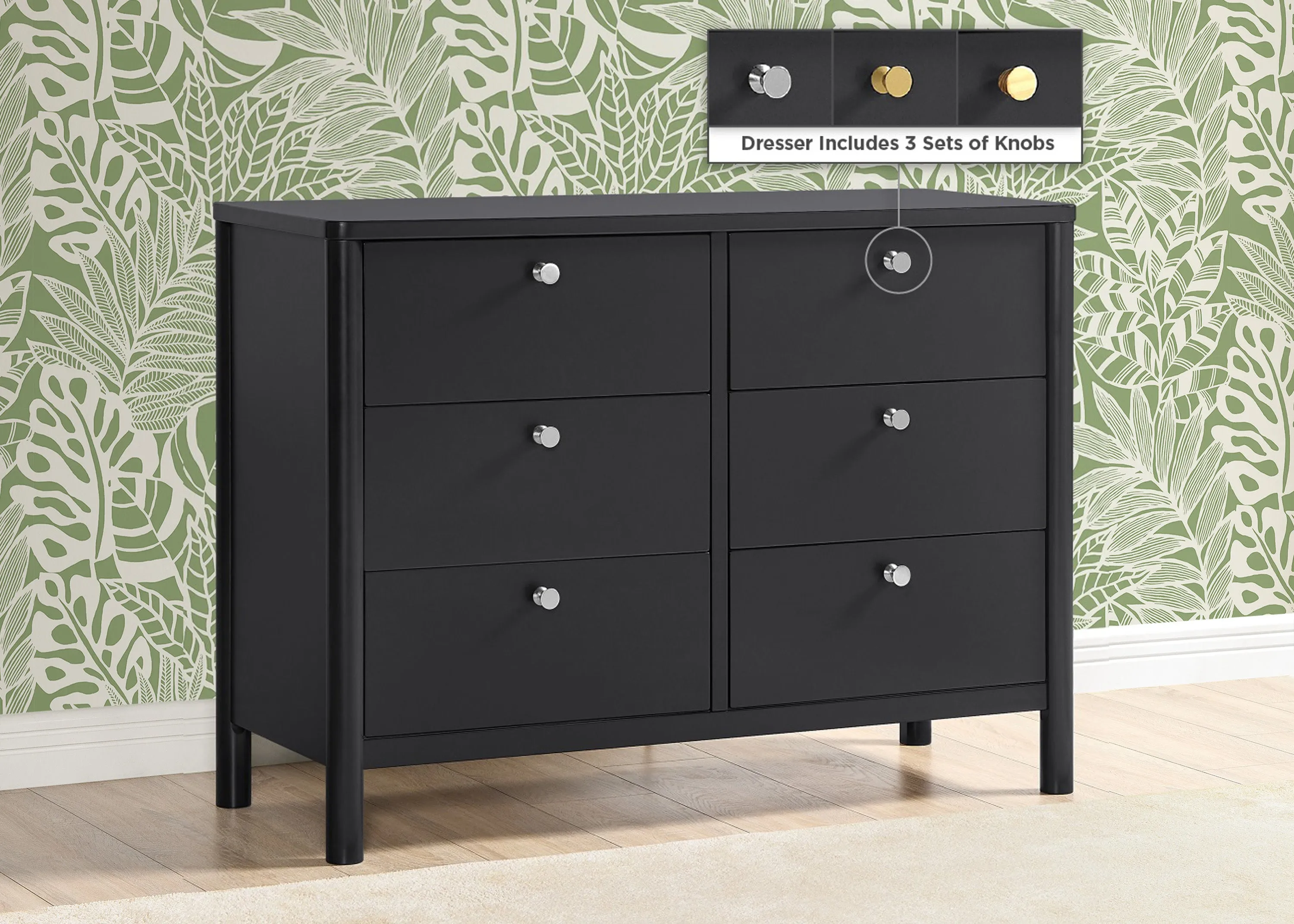 Brooks 6 Drawer Dresser with Interlocking Drawers