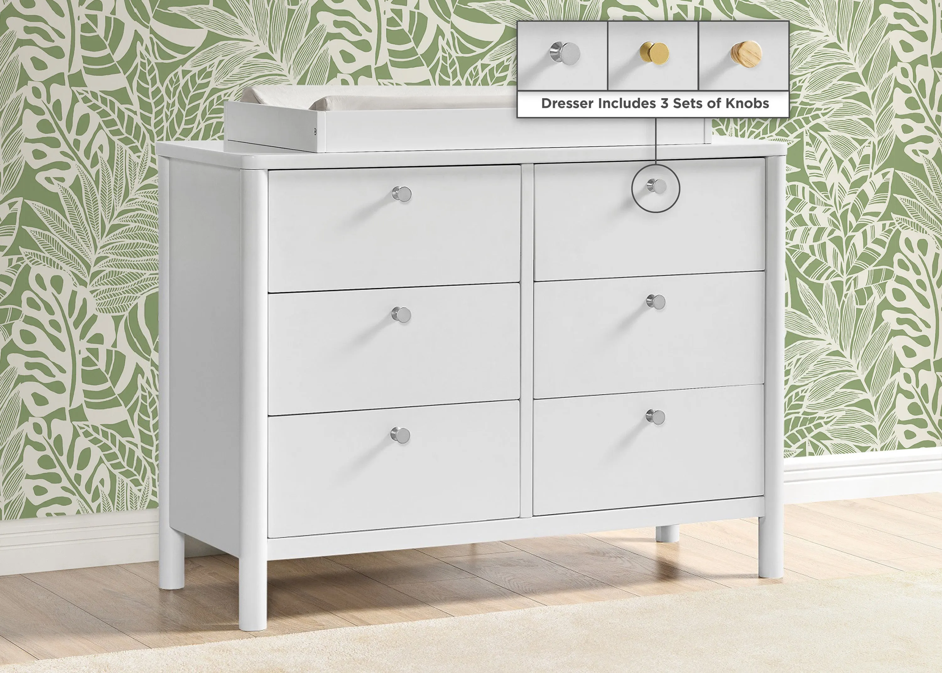 Brooks 6 Drawer Dresser with Interlocking Drawers