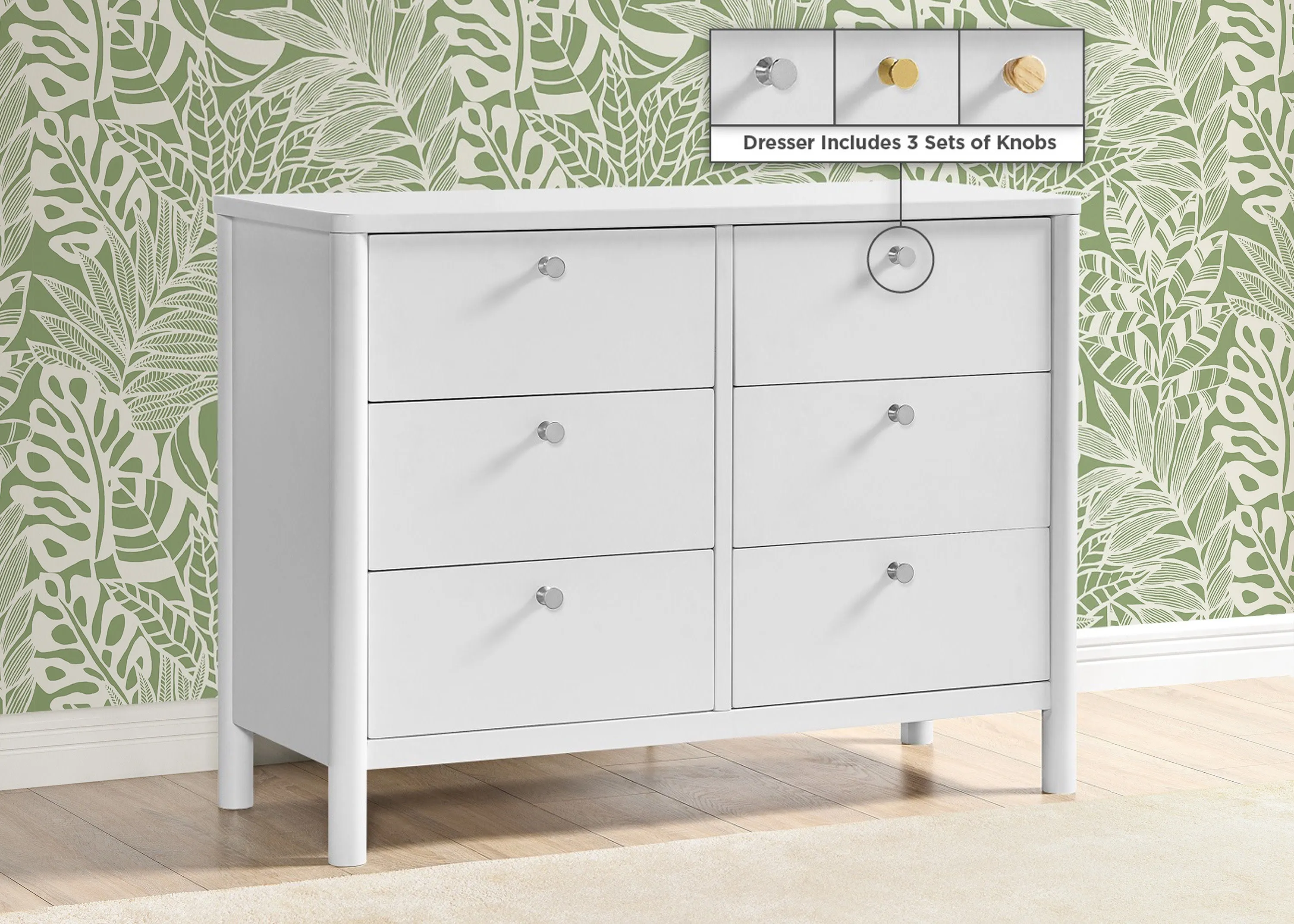 Brooks 6 Drawer Dresser with Interlocking Drawers