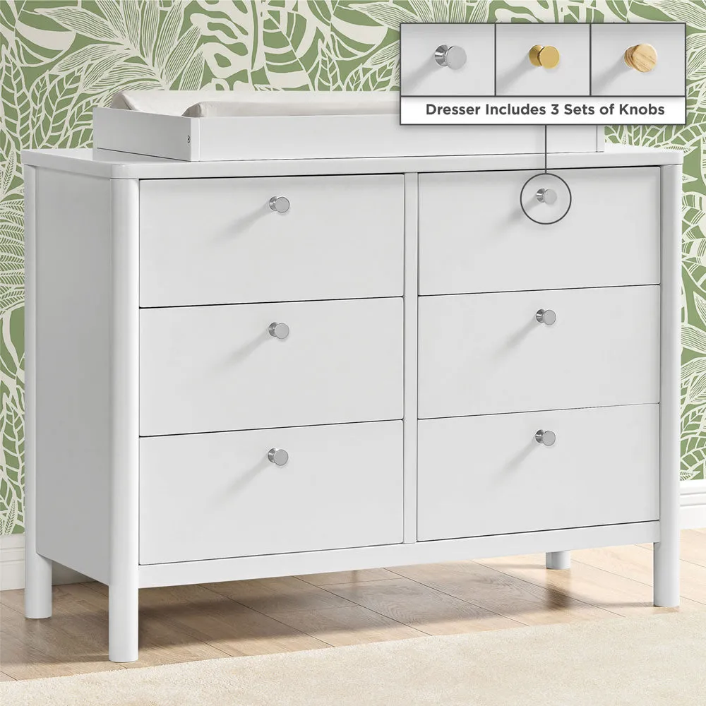 Brooks 6 Drawer Dresser with Interlocking Drawers