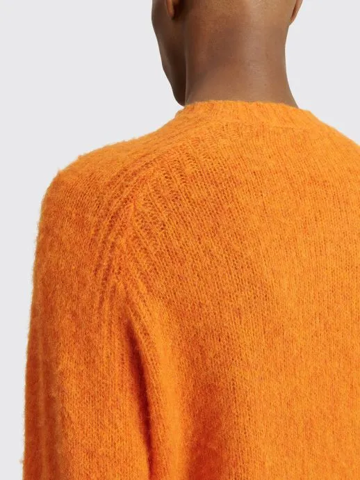 BRUSHED WOOL SWEATER MANDARIN ORANGE