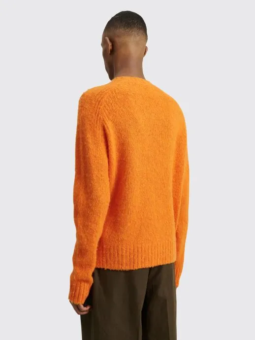 BRUSHED WOOL SWEATER MANDARIN ORANGE