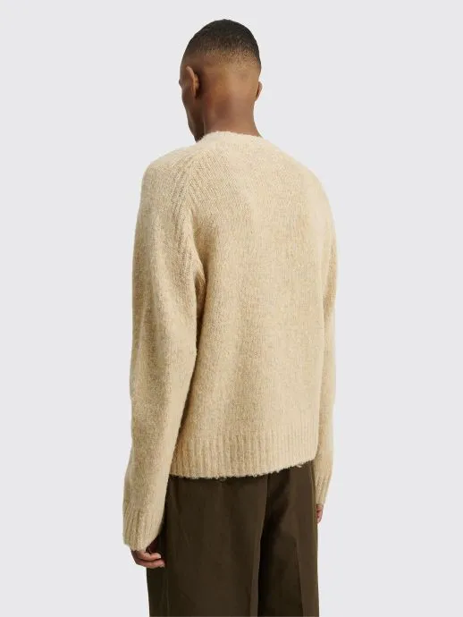 BRUSHED WOOL SWEATER TOFFEE BROWN