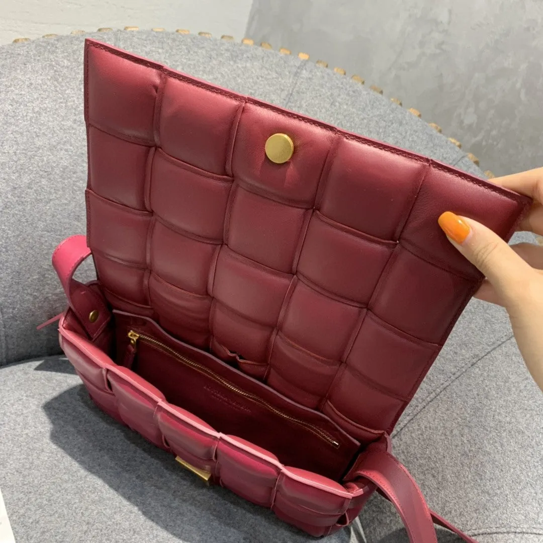 BV Padded Cassette Bag For Women 10.2in/26cm In Dark Red 591970VCQR16358