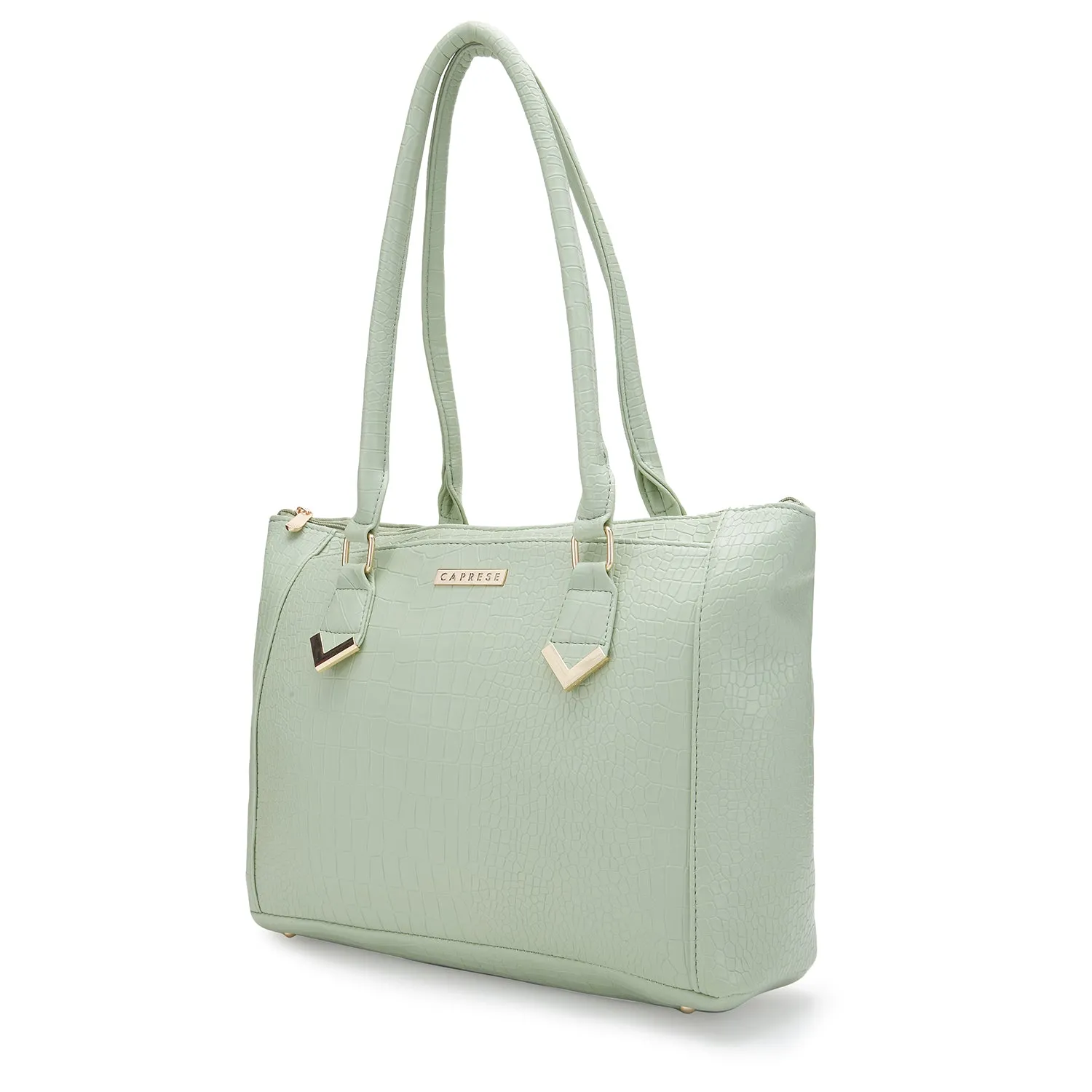 Caprese Freda Laptop Tote Large Mint