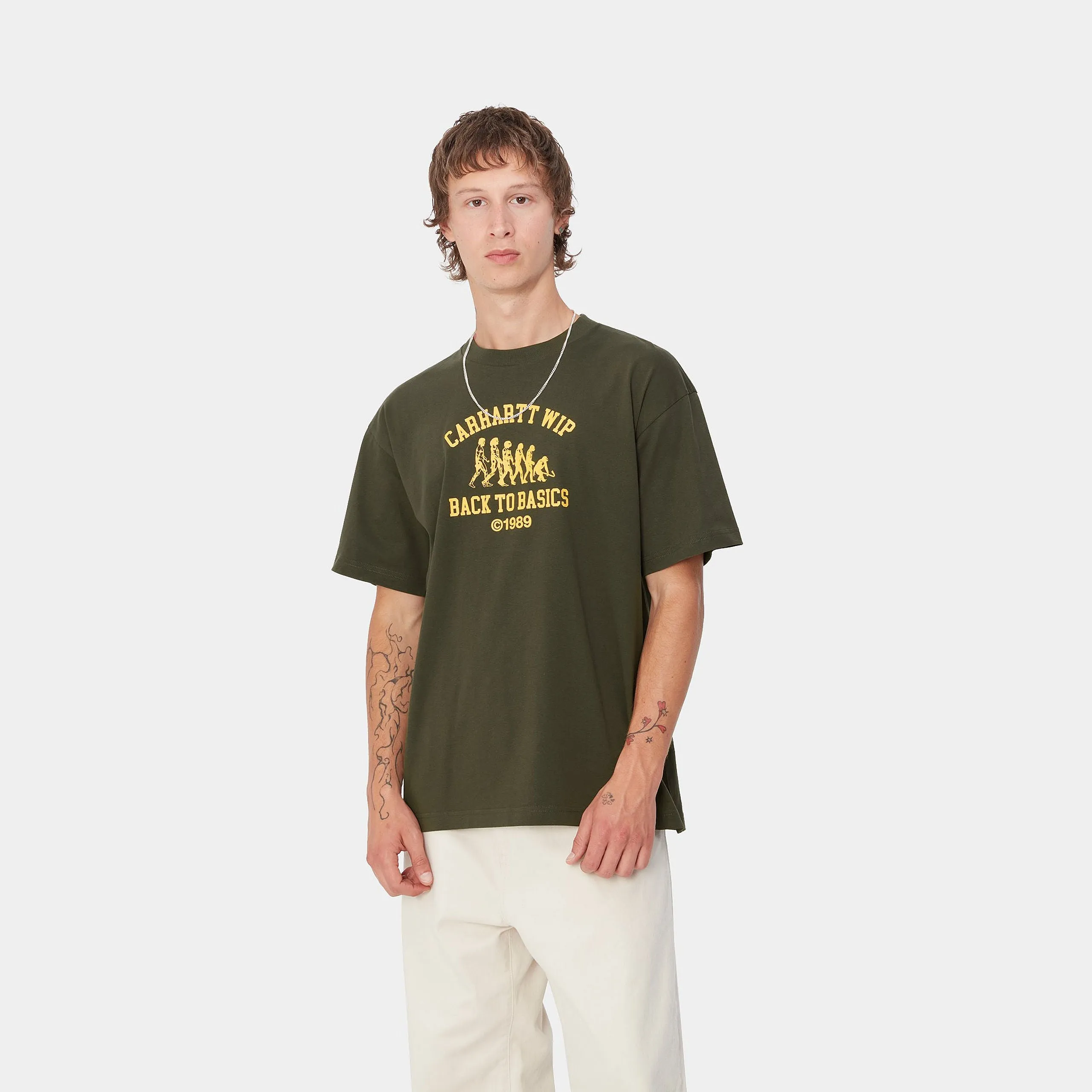 Carhartt Basics T-Shirt Office Green / Winter Spice