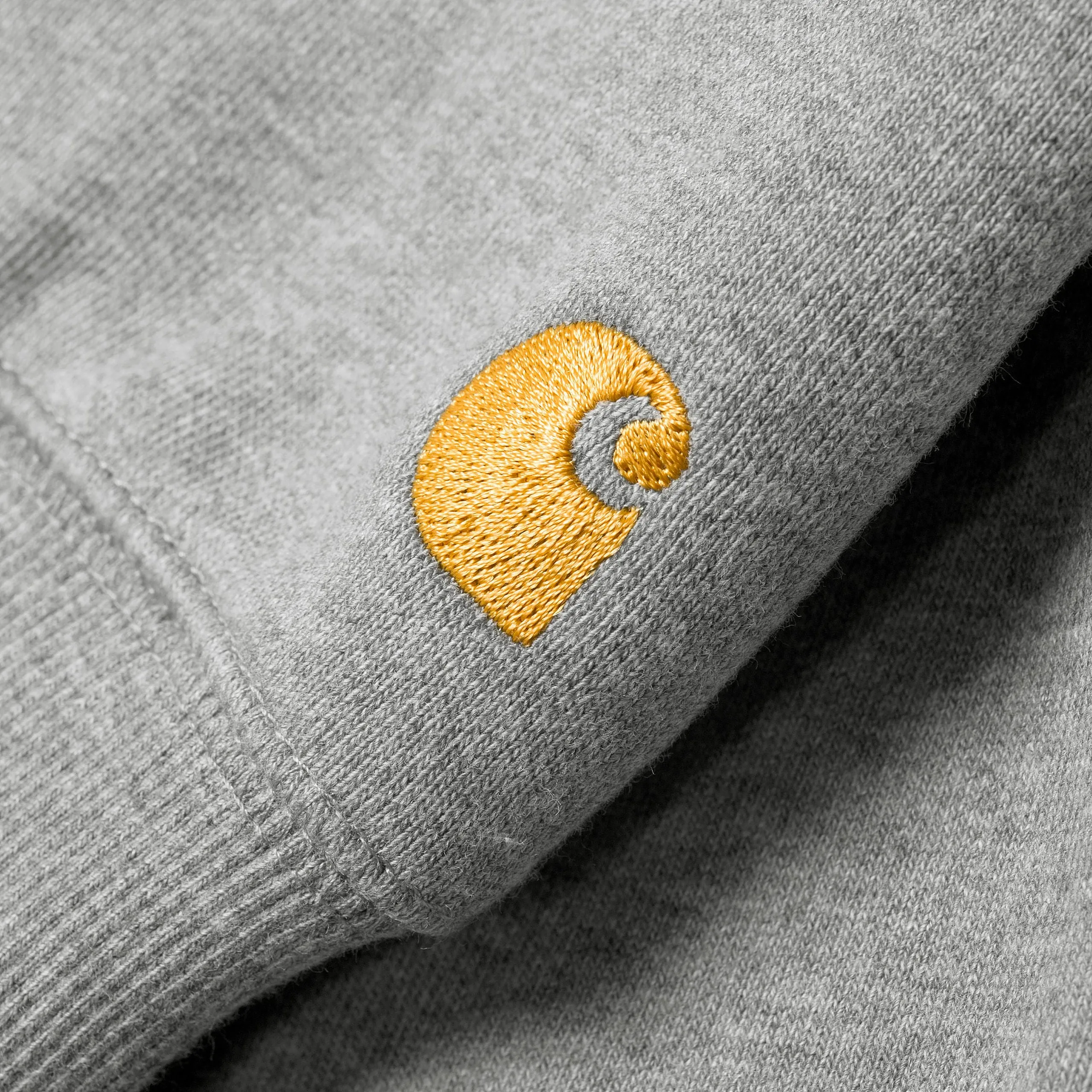 Carhartt Chase Hooded Sweatshirt Grey Heather / Gold