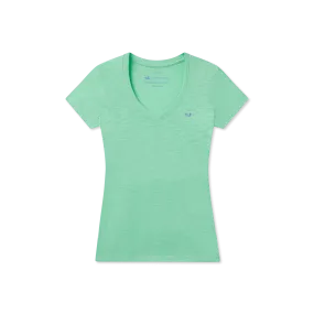 Caroline V-Neck Tee - Slub