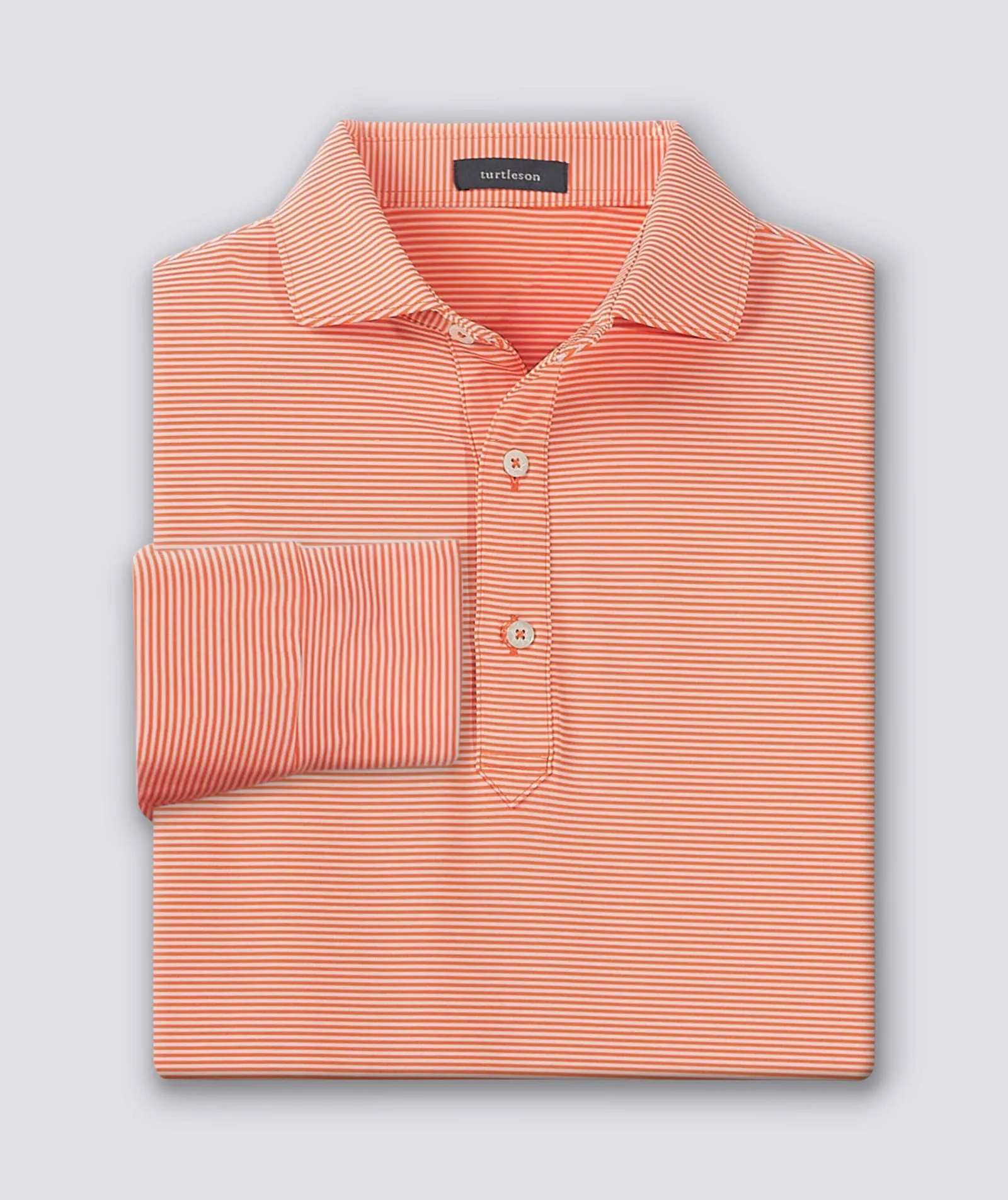 Carter Stripe Performance Polo - Long Sleeve