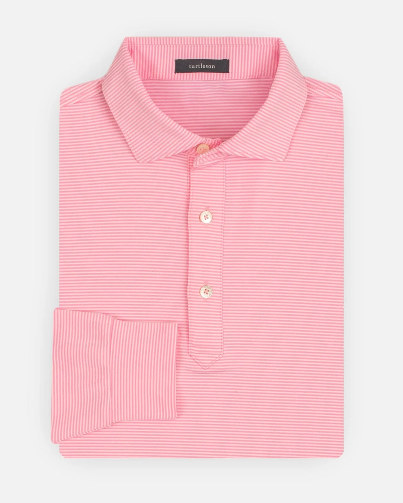 Carter Stripe Performance Polo - Long Sleeve