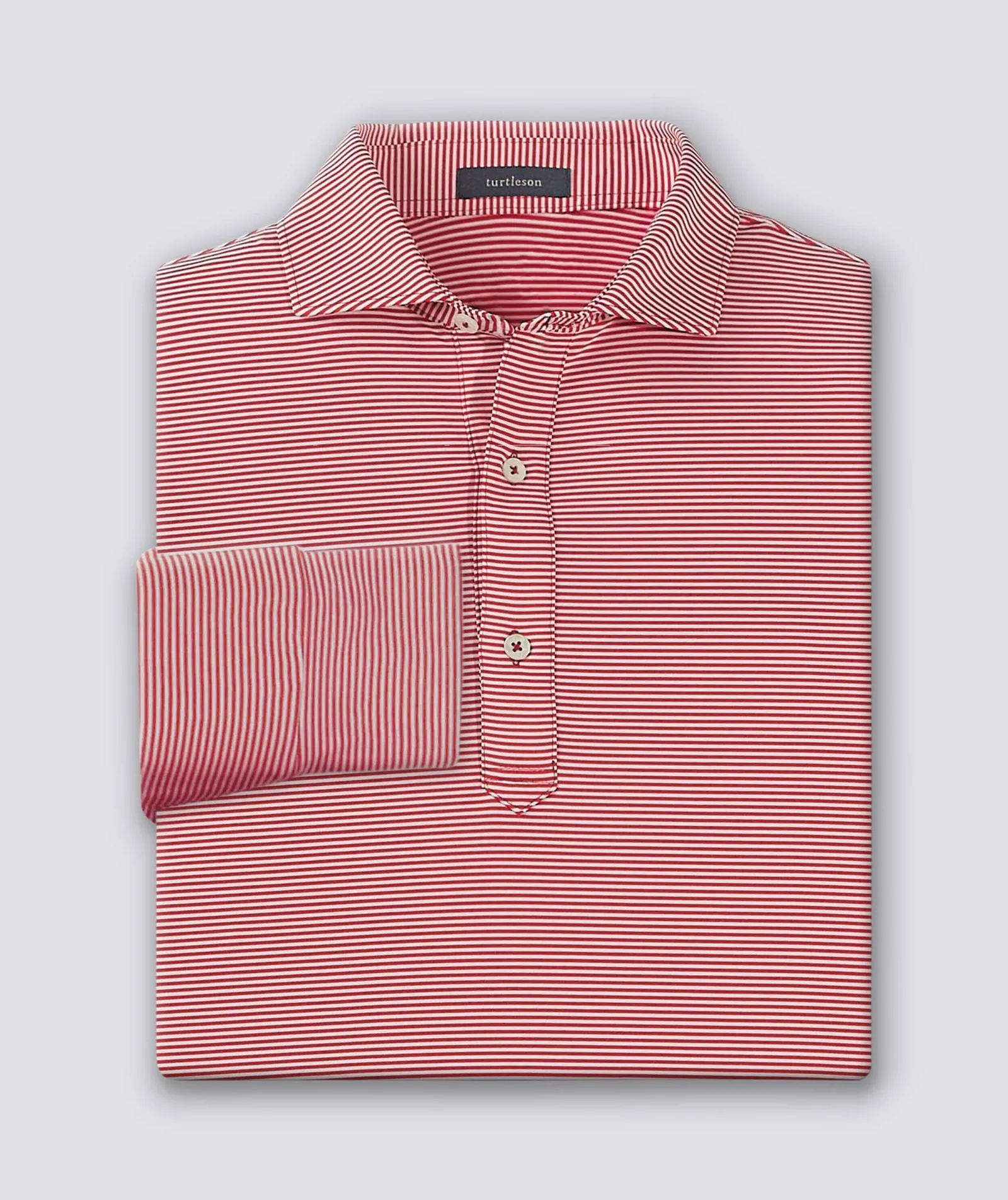 Carter Stripe Performance Polo - Long Sleeve