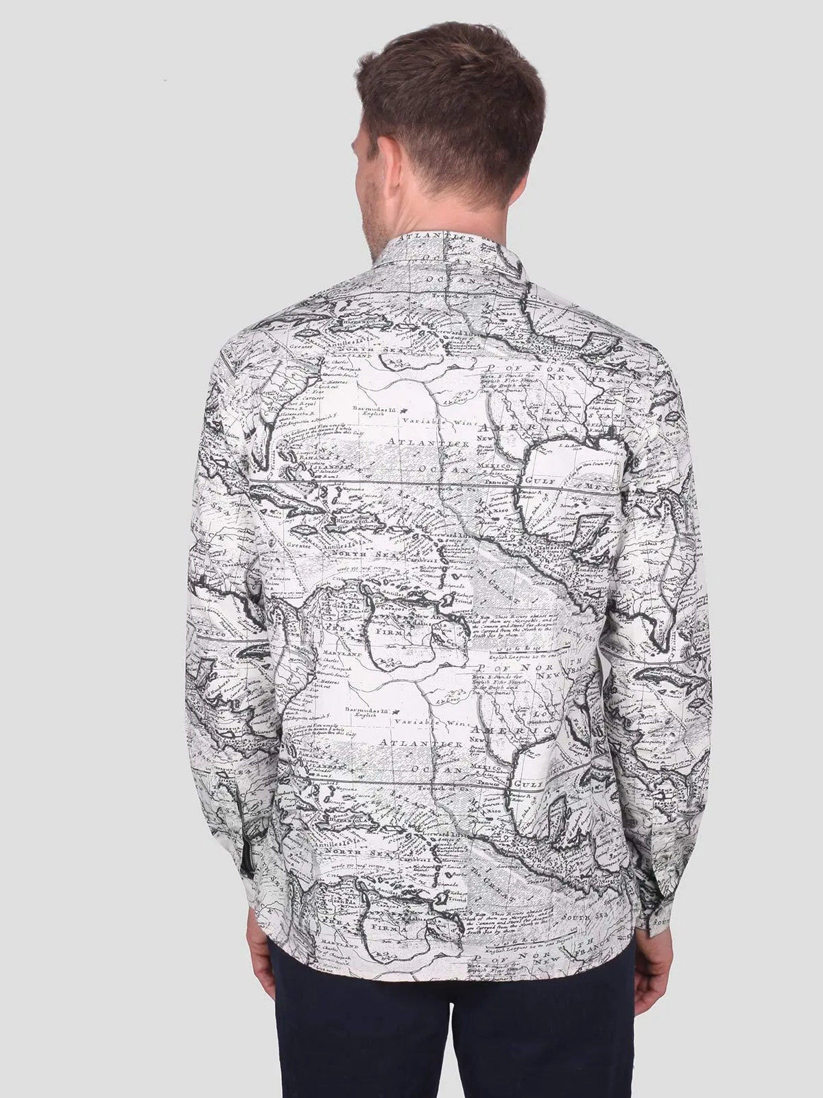 Cartographer Fairtrade Organic Cotton Long Sleeve Printed Shirt