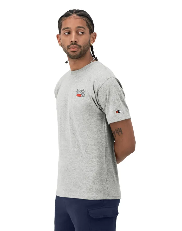 Champion Classic Graphic T-Shirt, Provisions Oxford Grey GT23H 586QJB 806