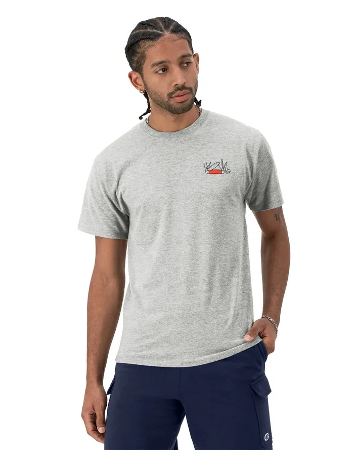 Champion Classic Graphic T-Shirt, Provisions Oxford Grey GT23H 586QJB 806