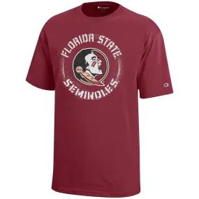 Champion Youth Seminole Logo/Florida State Seminoles Short Sleeve T-shirt - Garnet