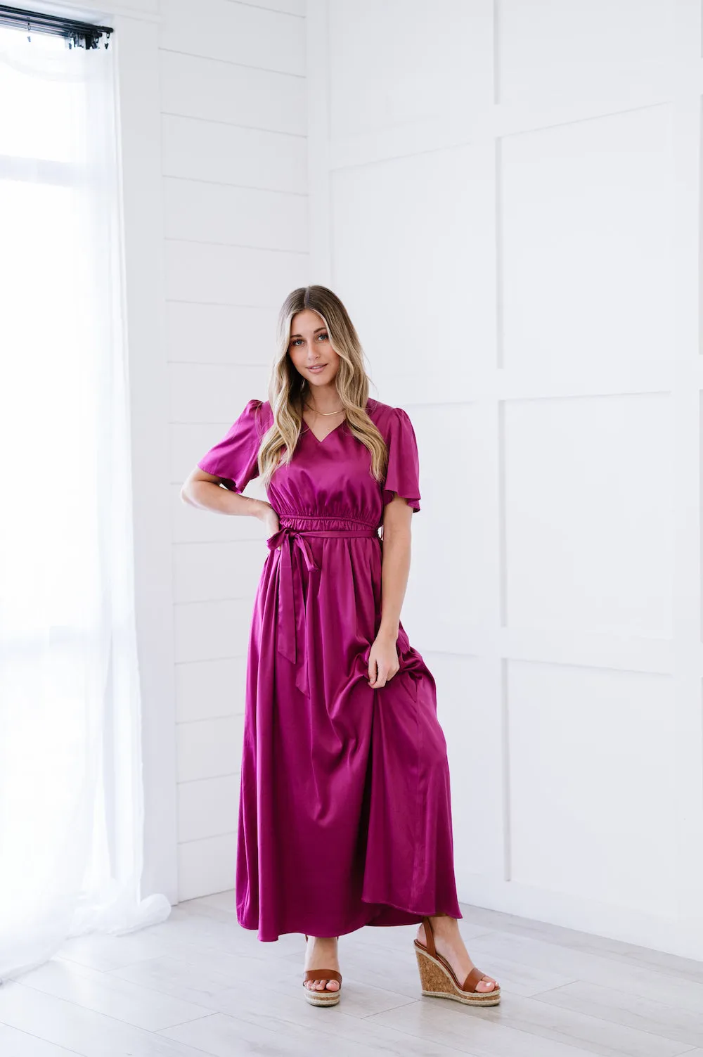 Chandra Dress in Magenta