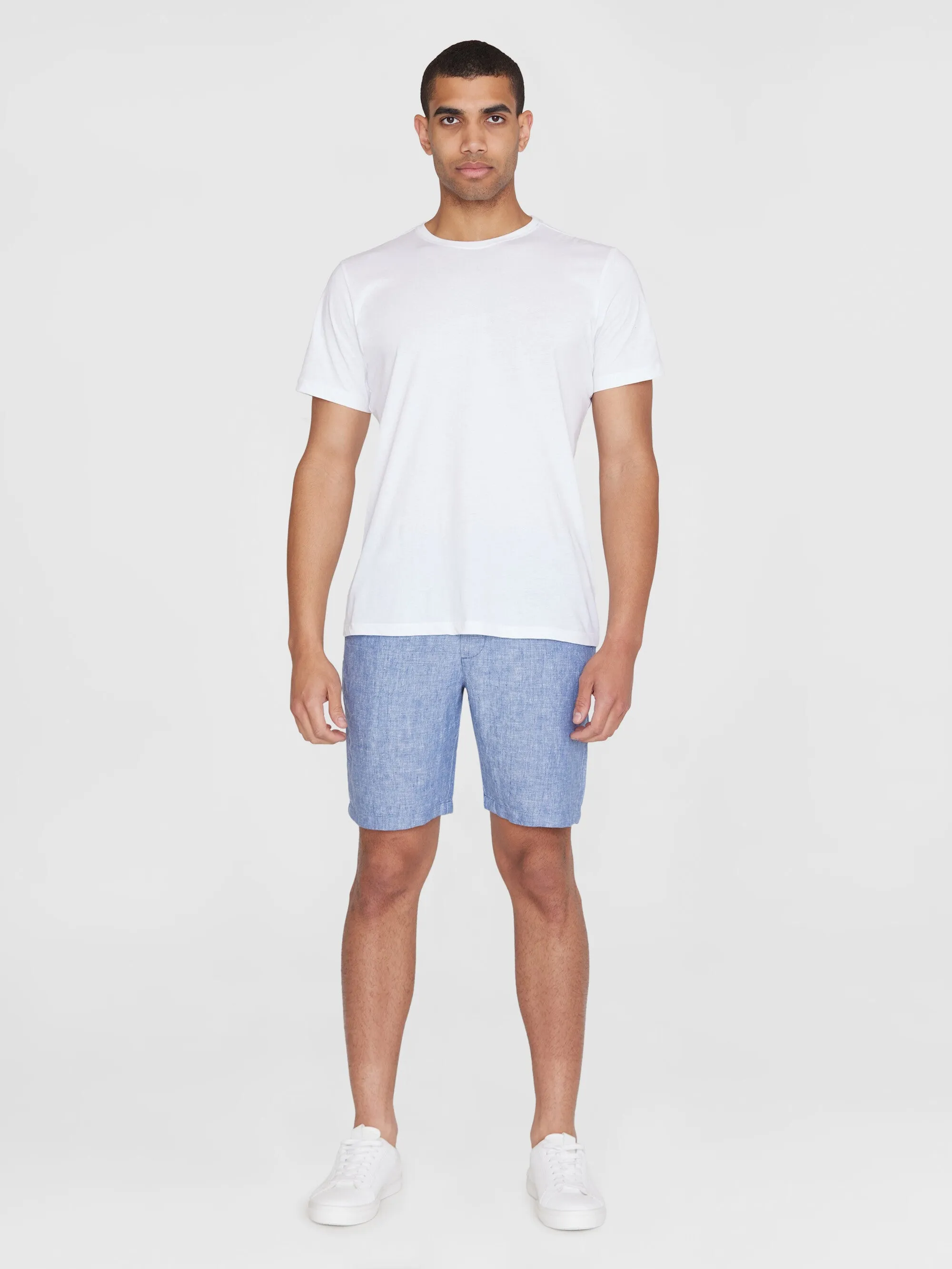 CHUCK regular linen shorts - GOTS/Vegan - Moonlight Blue