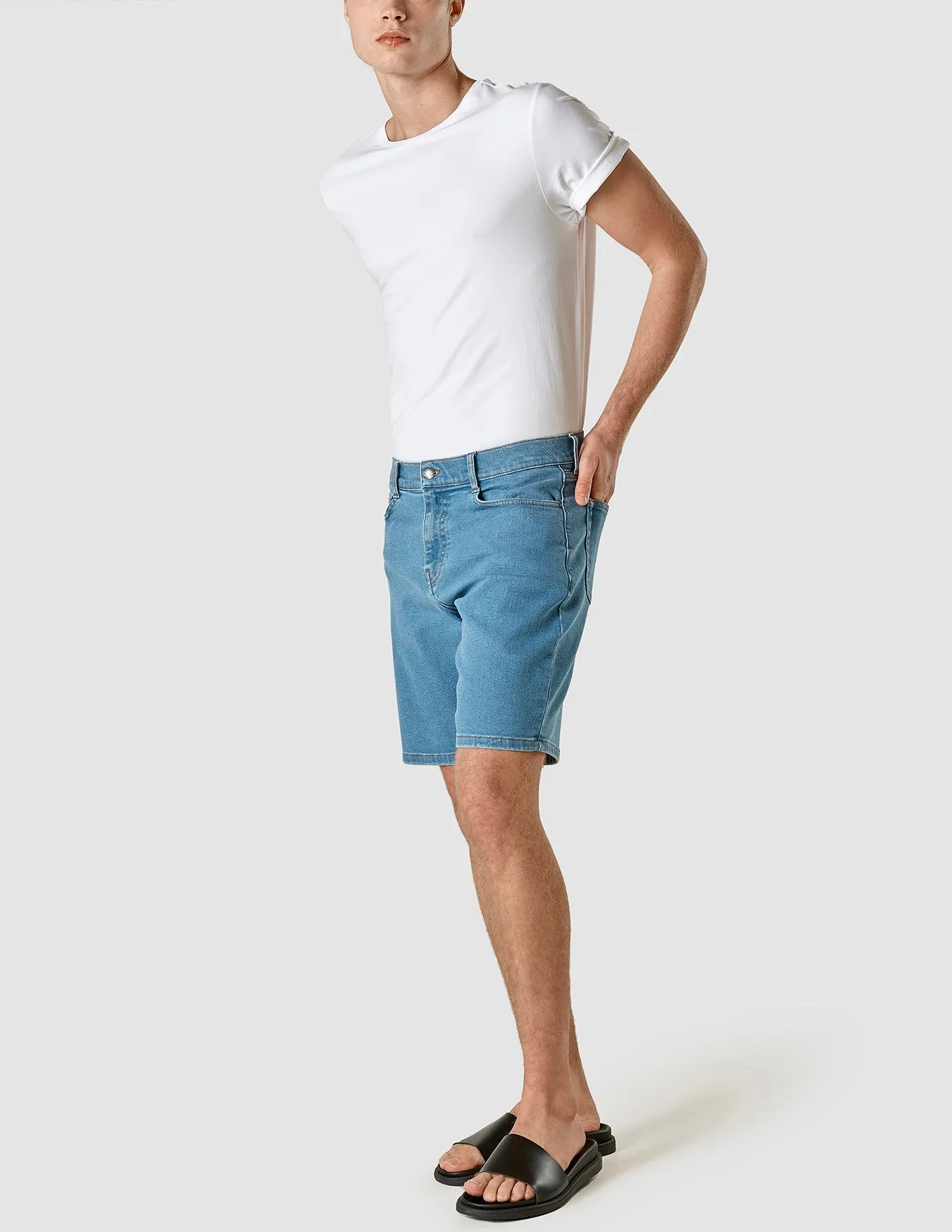 Classic Denim Shorts Light Blue