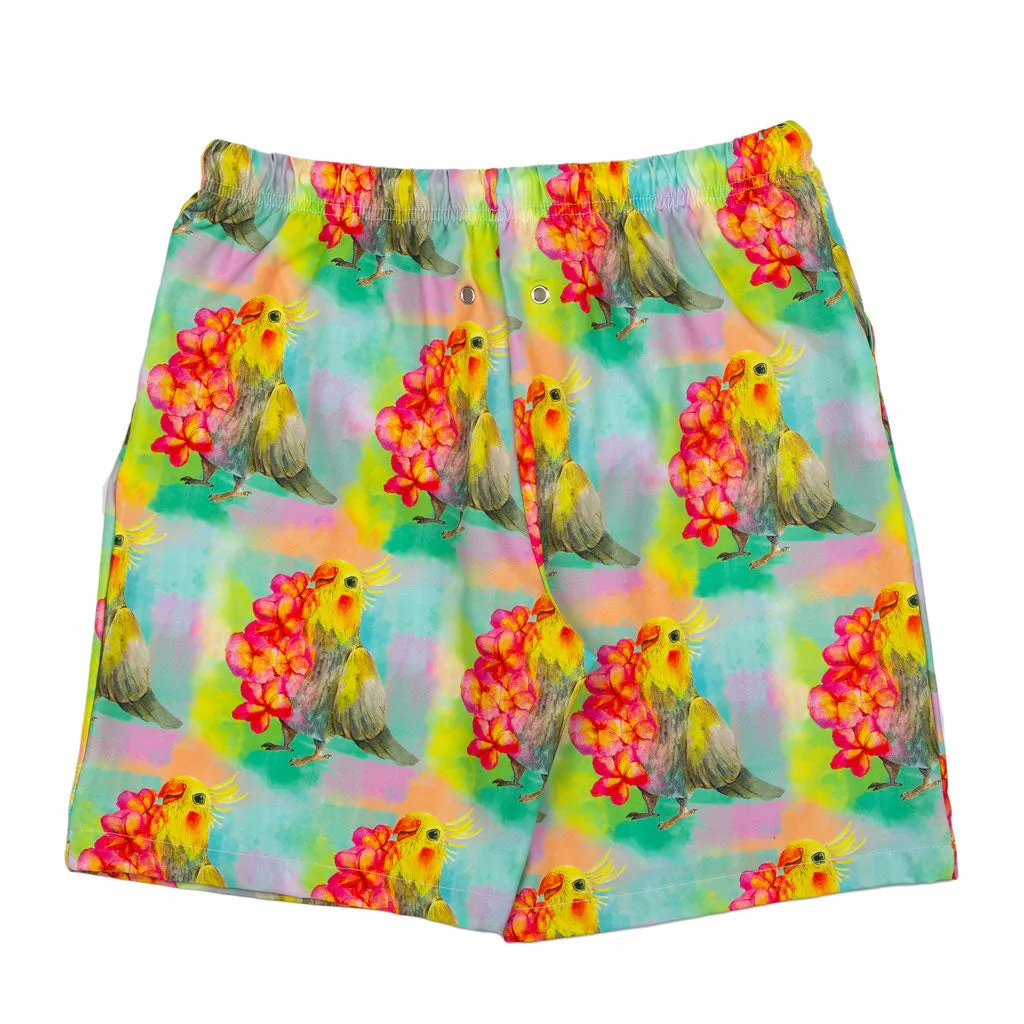 Cockatiel Kids' Boardshorts