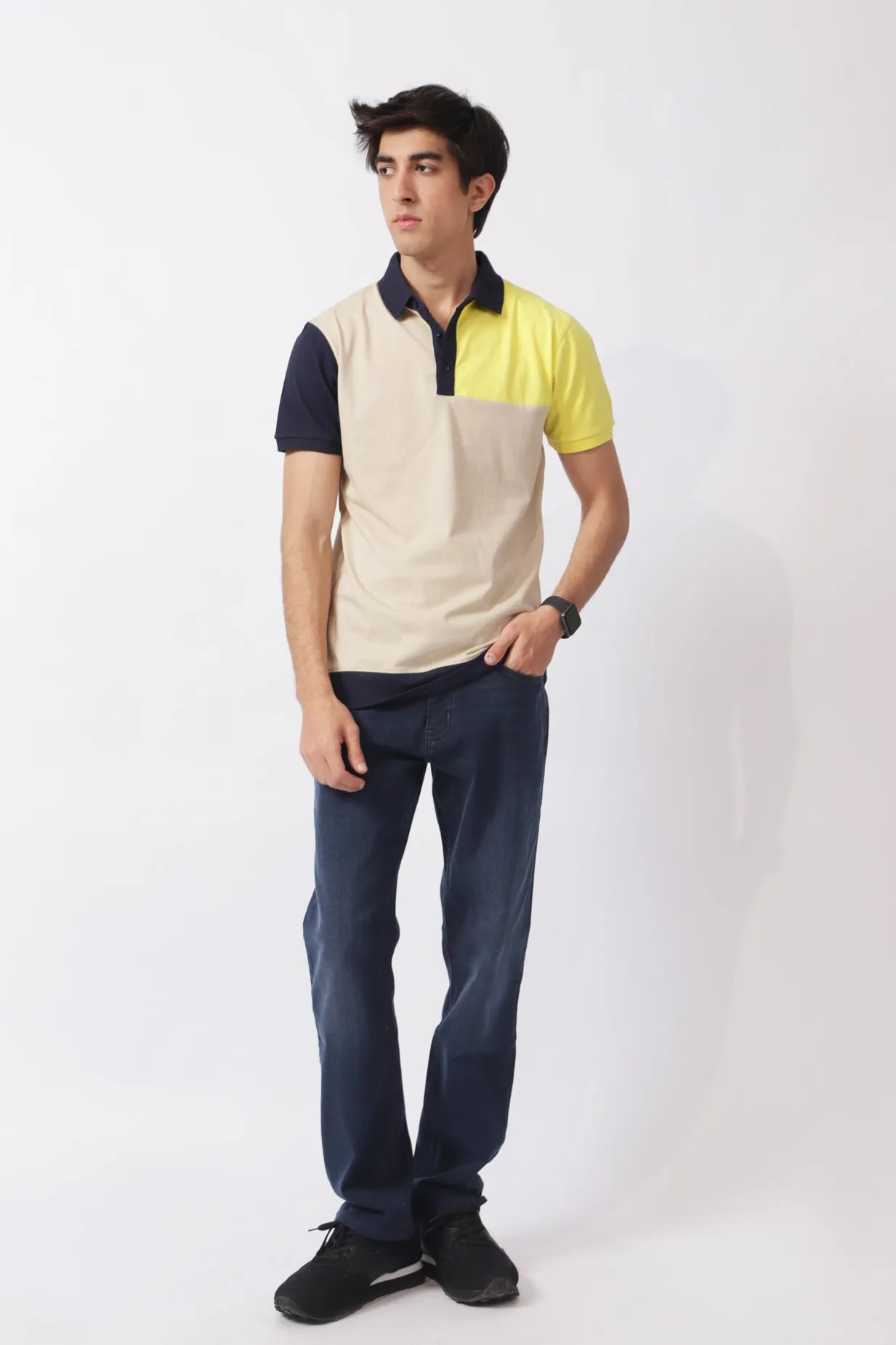 COLOR BLOCKING POLO