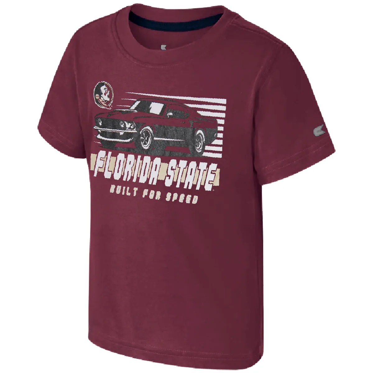 Colosseum Toddler Florida State Built For Speed Car Design Short Sleeve T-shirt - Garnet