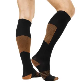 Copper Compression Socks | Medical Stockings for Varicose Veins, Pregnancy Swelling, Diabetic Men and Women (Pair)